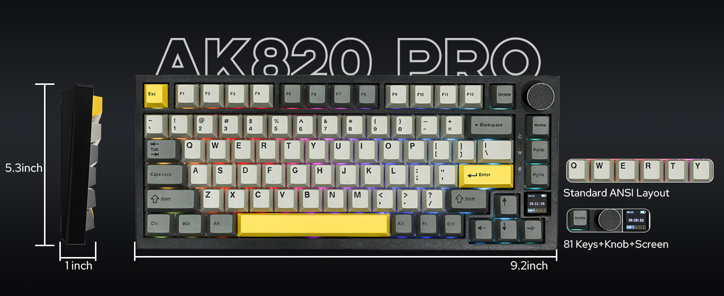 AK820 PRO wireless gaming keyboard