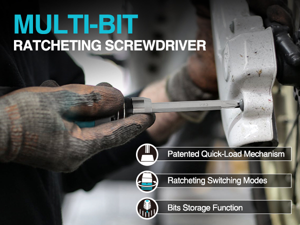 multi-bit ratcheting screwdriver