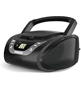 PHILCO Portable Bluetooth Boombox with CD Player | Compatible with MP3/WMA/CD-R/CD-RW | FM Radio ...