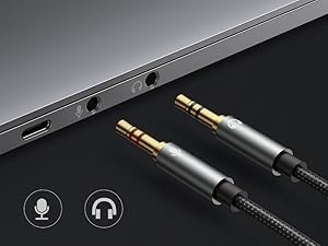 3.5mm computer female to dual 2 male earphone earbuds to pc laptop 
