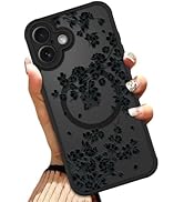 OOK Case for iPhone 16 Plus (Compatible with MagSafe) Floral Flowers Design Translucent Phone Cov...