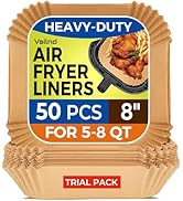 Air Fryer Paper Liners, 50 PCS Air Fryer Liners Disposable, 8
