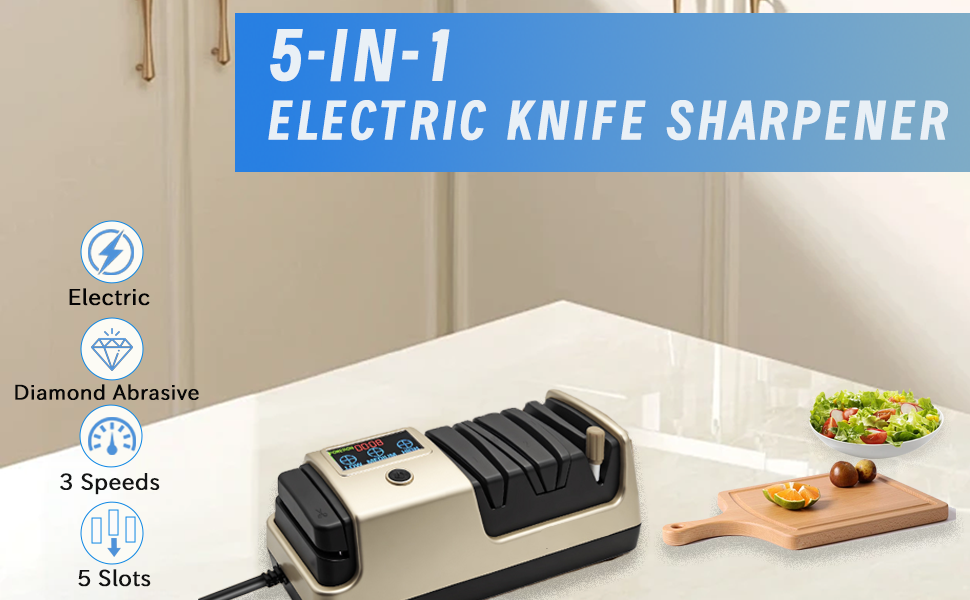 5-in-1 Electric Knife Sharpener