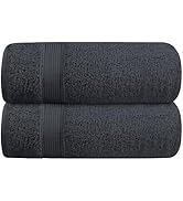 Belizzi Home Cotton 2 Pack Oversized Bath Towel Set 28x55 inches, Large Bath Towels, Ultra Absorb...