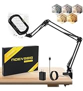 Magnifying Glass with Light Square Magnifier Desk Lamp 10X Close Up Work for Desktop Bench Crafti...