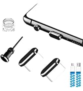 VIWIEU USB C Dust Plugs Charging Port Cover Caps with Cable Protectors 2 PCS Compatible with iPho...