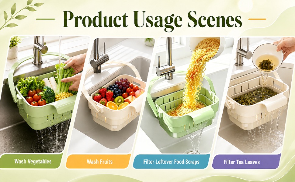 Foldable Hanging Kitchen Sink Drain Basket