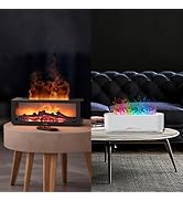 Fireplace Aroma Essential Oil Diffuser, 150ml Ultrasonic Humidifier, Scent Aroma Diffuser with Re...