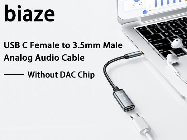 USB C Female to 3.5mm Male