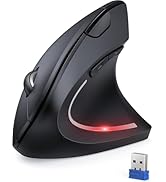 TECKNET 2.4G Ergonomic Mouse Vertical Wireless - 4800 DPI Optical Carpal Tunnel Mouse Right Hand,...