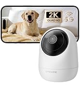 DREAME Pet Dog Camera, 2K Indoor Security Camera Motion Detection, 5G/2.4G Dual-Band Wi-Fi, Physi...