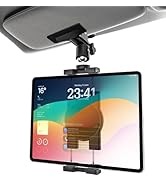 GDZN Rotatable Car Sun Visor Tablet Holder, [Strong Clamp] Car Visor Tablet Mount Clip, Universal...
