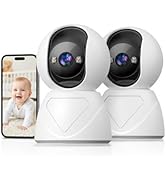 GUOANVISION Baby Monitor with Camera and Audio, 3MP 360° Pan Tilt Indoor Camera, 3X Zoom, Smart M...