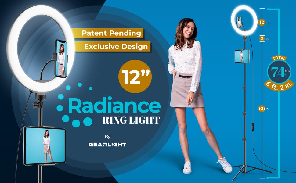 12-inch Ring Light 74 inch tripod bright radiance different modes