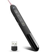 Presentation Clicker PowerPoint Clicker with Laser Pointer, Wireless Presenter Remote Slide Click...