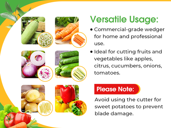 Vegetable Fruit Chopper Stainless Steel French Fry Cutter for Home Kitchen &amp;amp; Restaurant Use