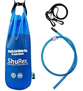 Shurex Gravity-Fed Water Bag for Sawyer Survival Water Filter Straw, 1.5 Gal Large Gravity Water ...