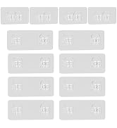 Lsnisni 12 Pack Shower Caddy Adhesive Replacement, Shower Adhesive Strips, Waterproof Adhesive Ho...