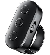 Phone Camera Ring Remote Control with Zoom in/Out, Rechargeable Shutter with Front/Rear Camera Sw...
