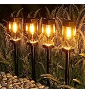 ILANCK Solar Pathway Lights 8 Pack, Solar Lights Outdoor Waterproof IP65, Bright LED Solar Lights...