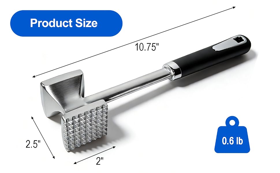 Meat Tenderizer Hammer Size