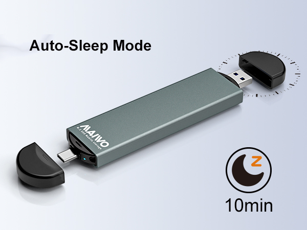 M.2 SSD Enclosure for NVME &amp; SATA, USB A to USB C M.2 SSD Enclosure