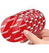 TZWXHDM Double Sided Adhesive Pads, 8Pcs 2.84" x 2.84" Black Heavy Duty 5925 Square Sticky Foam T...