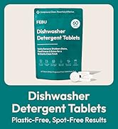 FEBU Plastic-Free Dishwasher Detergent Tablets for Deep Cleaning