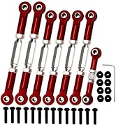 (2023 Upgrade) Stainless Steel Adjustable Turnbuckles Camber Links Toe Link Set for Traxxas Slash...