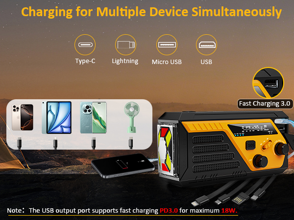 crank radio phone charger