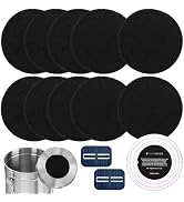 PURIMADE 10Pack 7.25 Inch Charcoal Filters for Compost Bucket with Cutting Template &amp; Trash Can B...