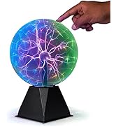 Playbees Colorful Plasma Ball - 7 Inch - Static Electricity in a Vacuum Pressurized Glass Globe -...