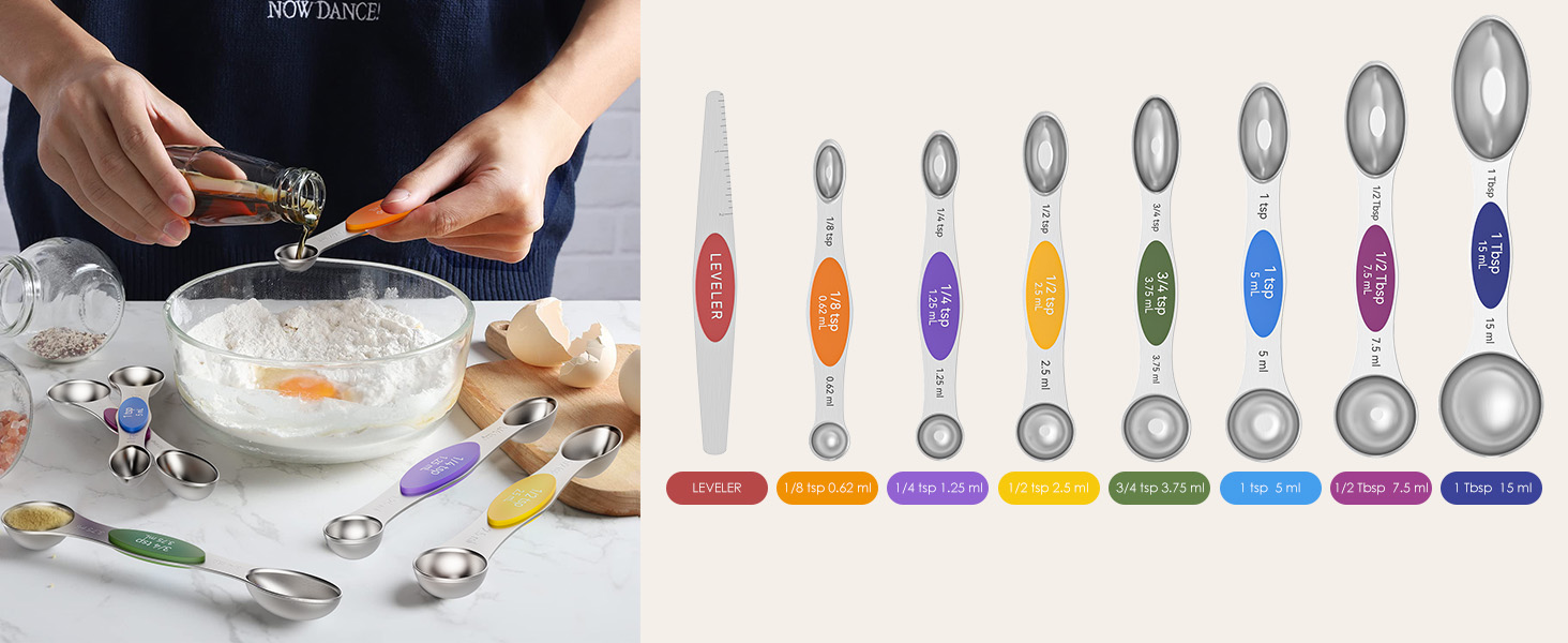 measuring spoons set stainless steel made in usa
