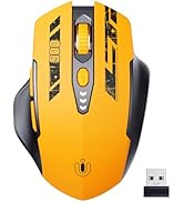 Uineer Rechargeable Wireless Mouse,[Upgraded] 2.4GHz Wireless Mouse(Battery Level Visible) Ergono...