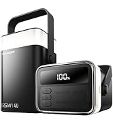 65W Charger Power Bank 40000mAh, Large Capacity Portable Charger Fast Charging Lightweight Extern...