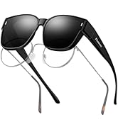 Pluxmooc Fit Over Glasses Sunglasses for Women Men, Polarized Sunglasses for Cover Prescription G...