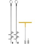 hannger 2 Pcs 30" Heavy Duty Ground Anchors Shed Anchor Kit, Fully Welded Solid Steel Mobile Home...