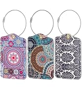 Fishent Luggage Tag, 3 Pack Travel Cruise Luggage Tags for Suitcases, Cute Suitcase Tags Identifi...