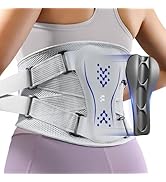 Fitomo Back Brace for Women Men, Slim Fit &amp; Lightweight, Wear Under Clothes, Reinforced 3D Lumbar...