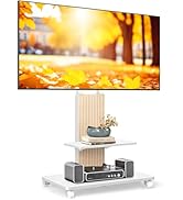 TVON Heavy Duty Rolling TV Stand for 55-90 inch Large TVs up to 150 lbs, Mobile TV Cart with Heig...
