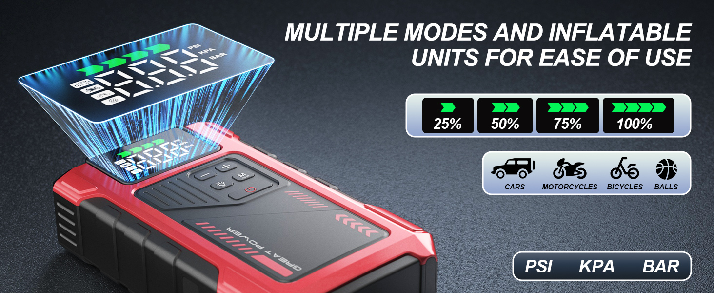 car jump starter with air compressor