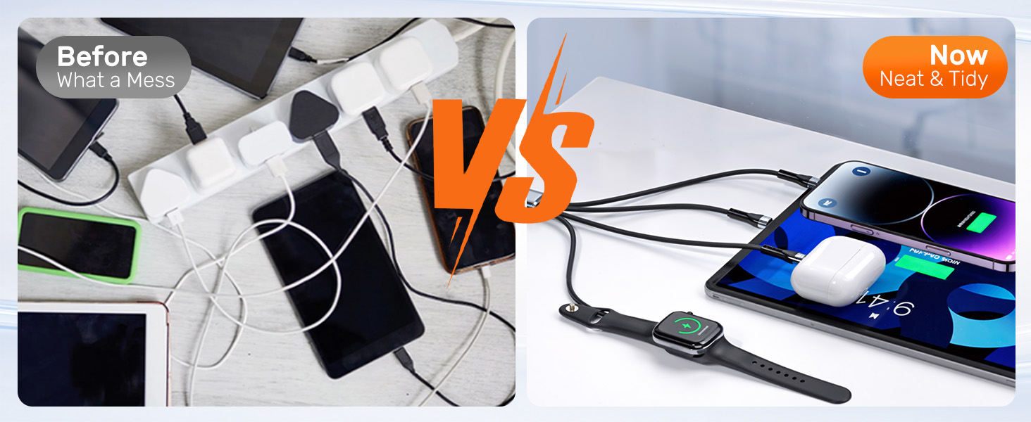 usb c multi charging cable 10ft