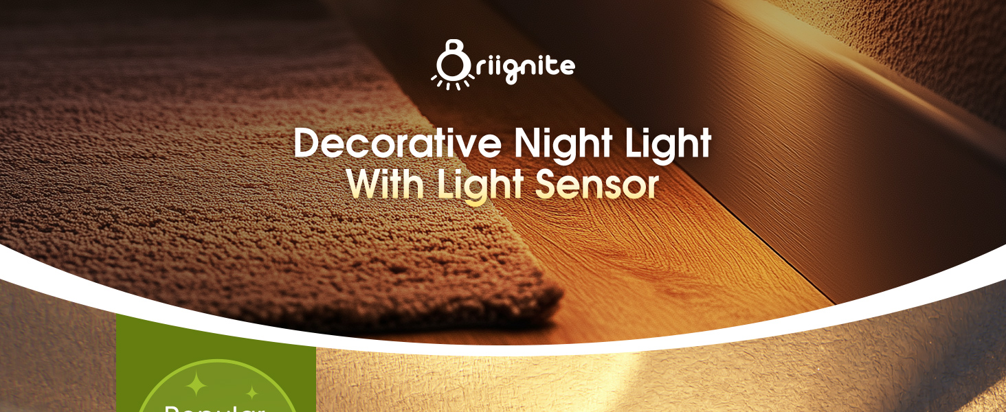 decorative auto-on/off light sensor night light