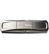Netac 256GB Portable External USB Solid State Drive Type-c and USB 3.2 Dual Interface, up to 400M...