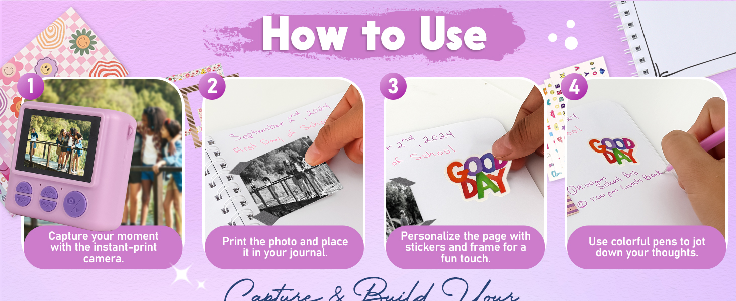 tween girls trendy stuff instant print camera for kids