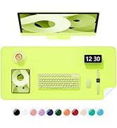 Niniubye Desk Pad, 30" x 14" PU Leather Non-Slip Desk Mat Large Mouse Pad for Desktop, Waterproof...