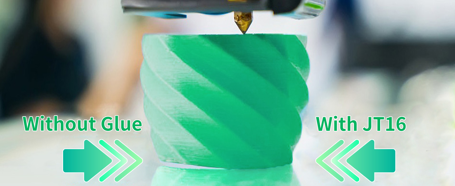 TEQStone JT16 3d printer glue stick prewents warping