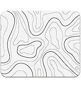 Audimi Topographic Contour Mouse Pad, Minimalist Topographic Map Mouse Pad for Laptop Wireless Mo...