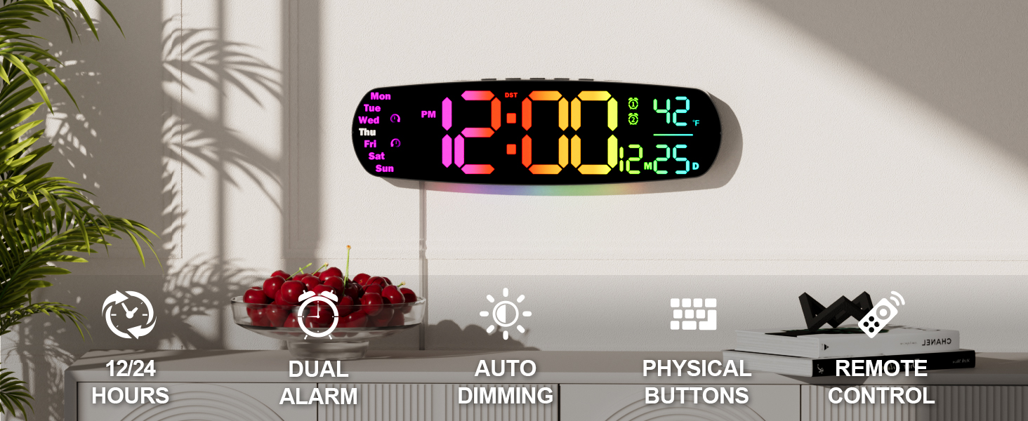 digital wall clock desk clock