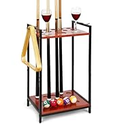 Pool Stick Holder Floor Stand - Multifunctional Billiard Cue Rack Hold 10 Pool Cue, Billiard Ball...